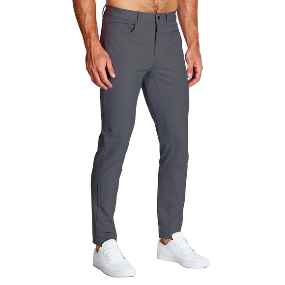 Liverpool Men’s ATHLETIC FIT STRETCH TECH CHINO - CHARCOAL - Picture 3 of 8